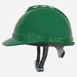 VENTILATED HDPE SAFETY HELMET – STRAP RATCHET Green
