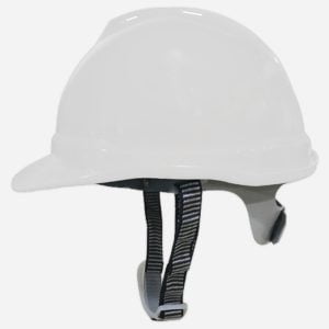 VENTILATED HDPE SAFETY HELMET – STRAP RATCHET White
