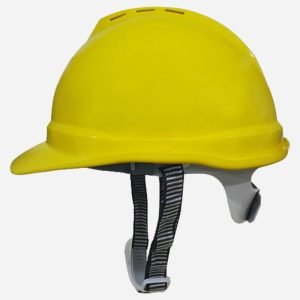 VENTILATED HDPE SAFETY HELMET – STRAP RATCHET Yellow