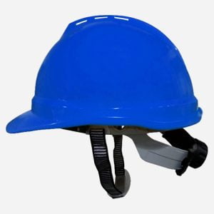 VENTILATED HDPE SAFETY HELMET – WHEEL RATCHET Blue