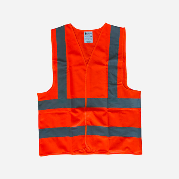 SPARTAN GUARD SAFETY VESTWITH VELCRO ORANGE-1